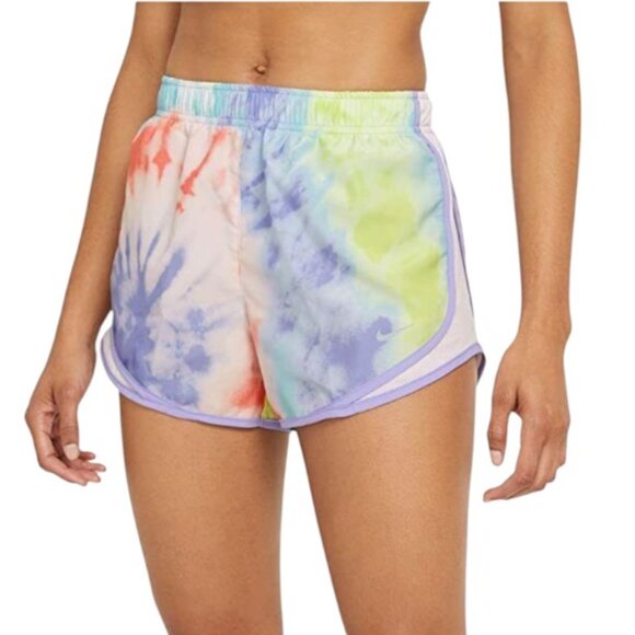 Nike Workout/Gym High Rise Tempo Tie Dye Shorts with Hidden Pocket - Extra Large - Picture 1 of 6